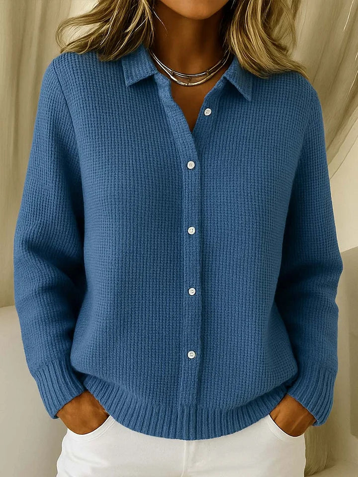Melrose | Relaxed Collared Knit Cardigan