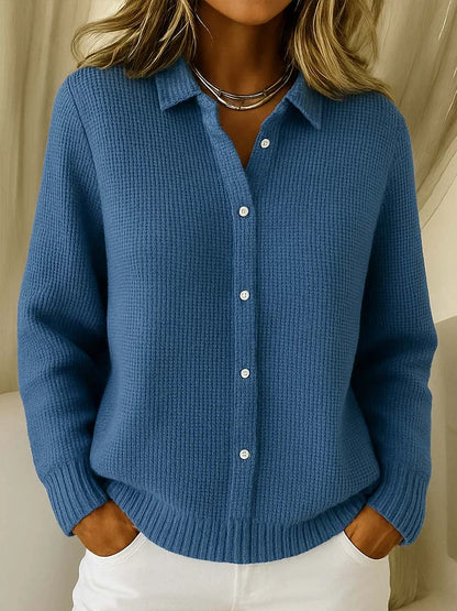 Melrose | Relaxed Collared Knit Cardigan