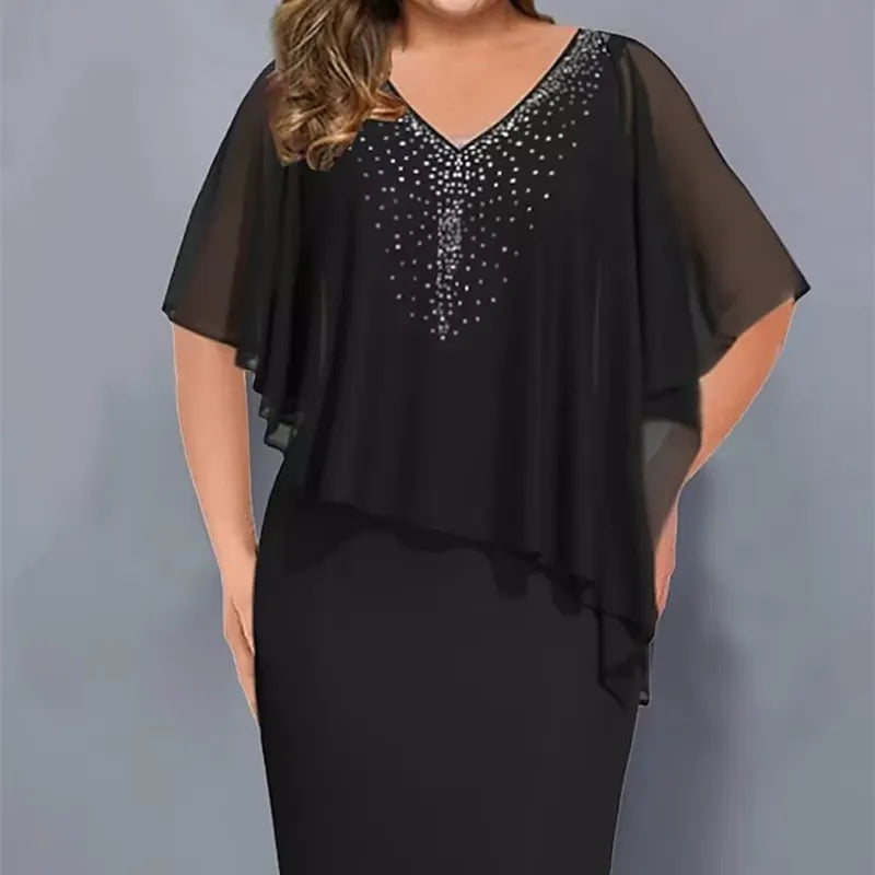 Haisley | Layered Evening Midi Dress