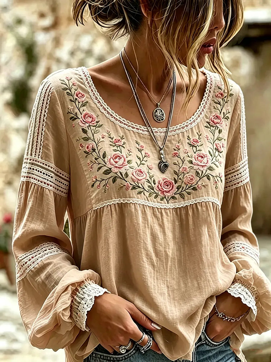 Selina | Vintage Bloom Relaxed Blouse