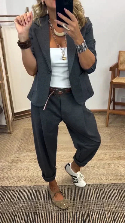 Annelore | Relaxed Blazer Trouser Set