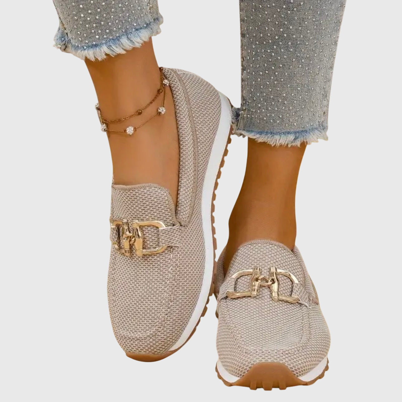 Veloura | Chain Detail Slip On Loafers