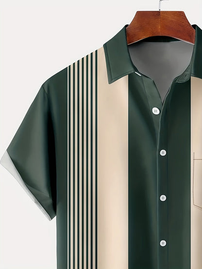 Blaxton | Geometric Panel Camp Collar Shirt