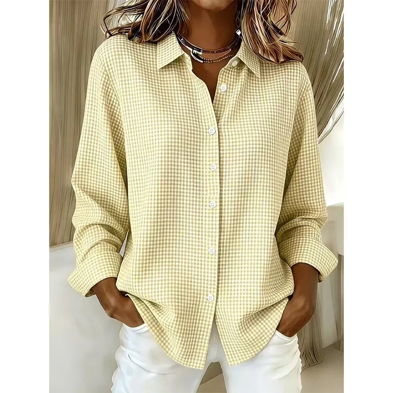 Loravine | Soft Touch Gingham Blouse