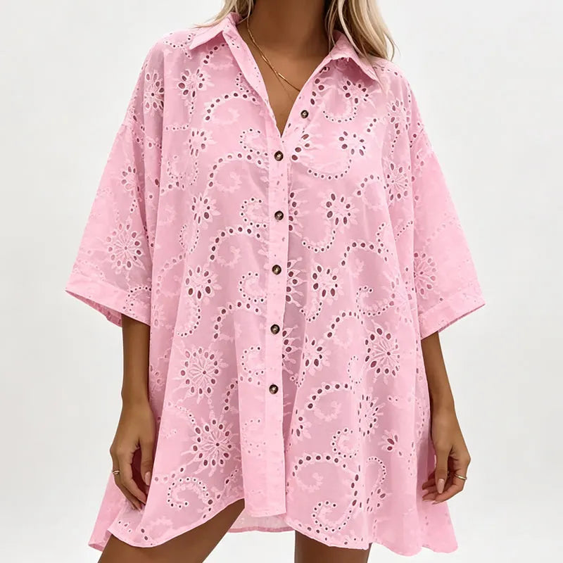 Thalienne | Relaxed Broderie Blouse