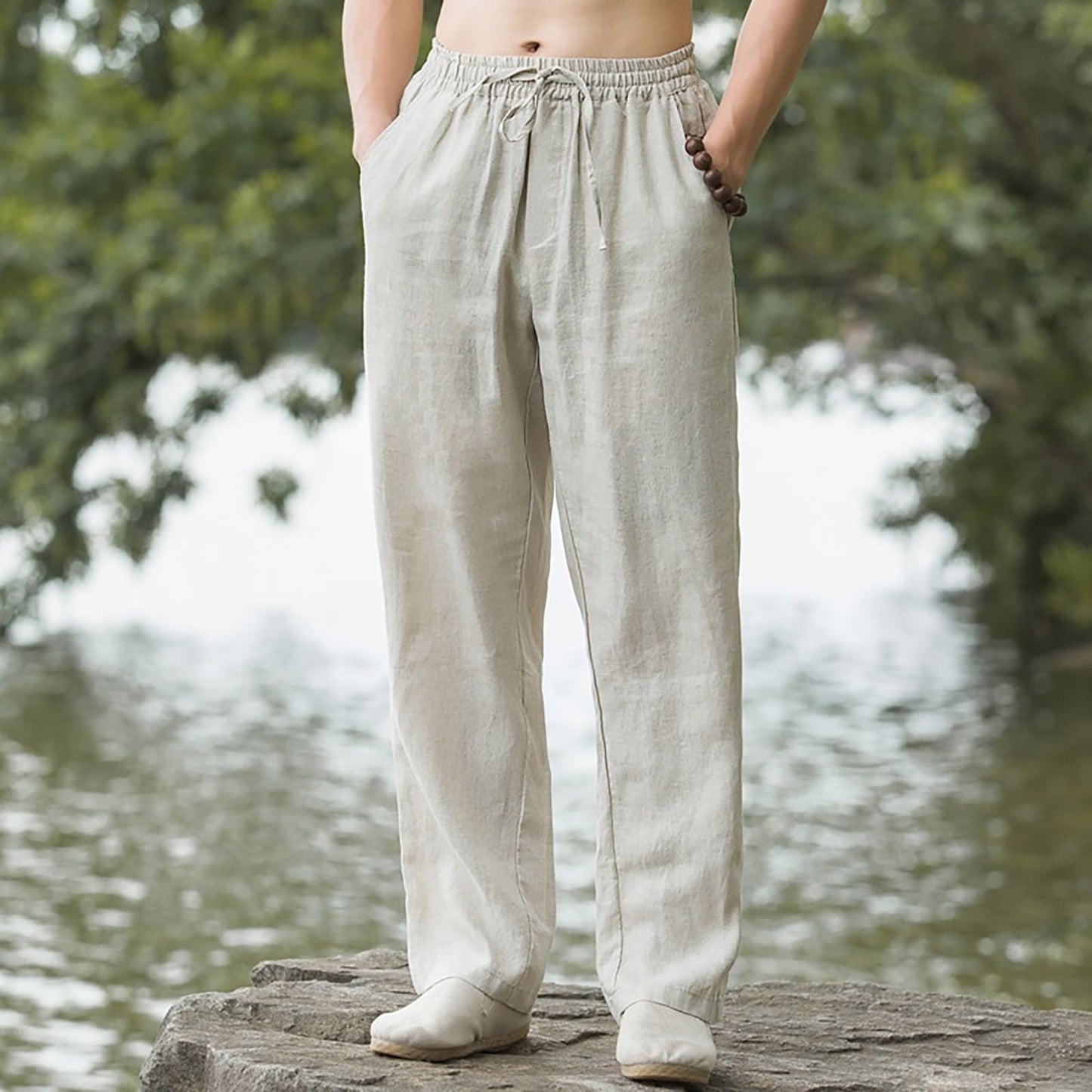 Liam | Relaxed Linen Drawstring Lounge Pants