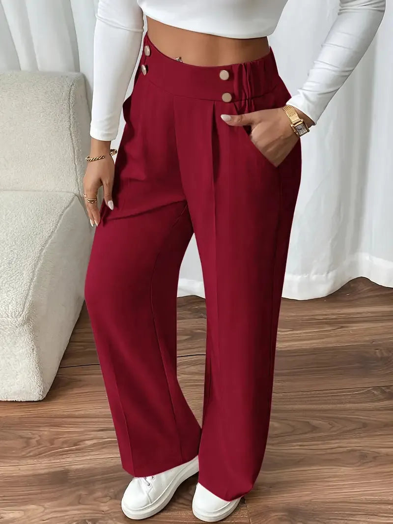 Odelia | Comfort Fit Pleated Wide Leg Pants