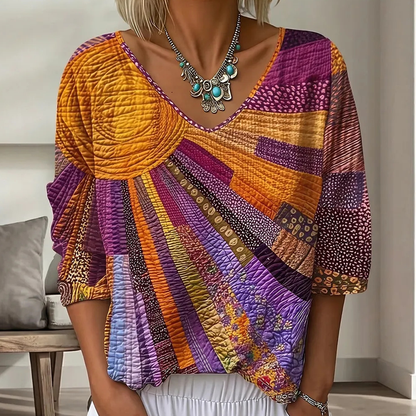 Soravelle | Bohemian Patchwork Blouse