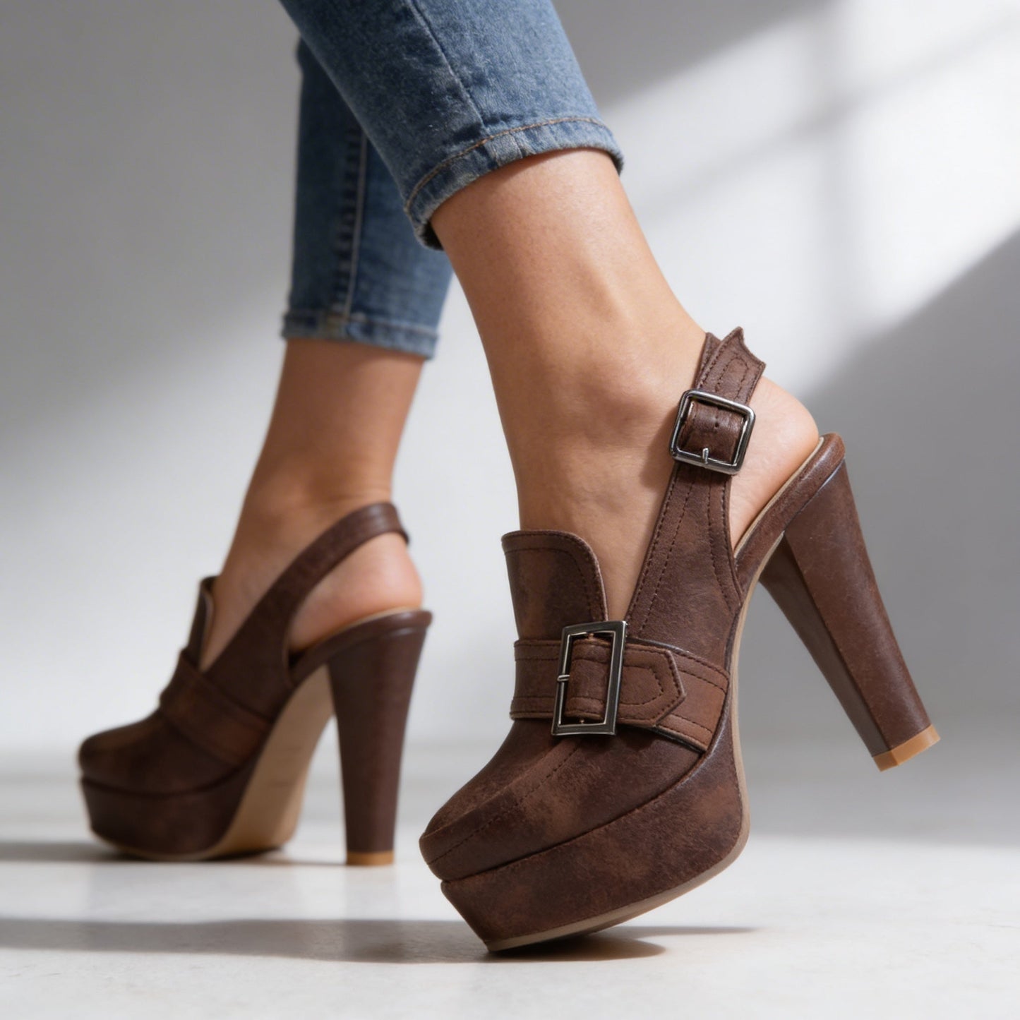 Ellery | Classic Buckled Platform Heels
