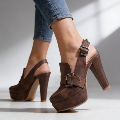 Ellery | Classic Buckled Platform Heels