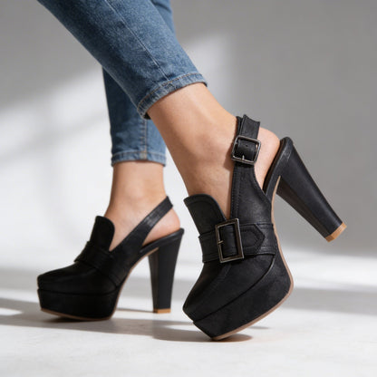 Ellery | Classic Buckled Platform Heels