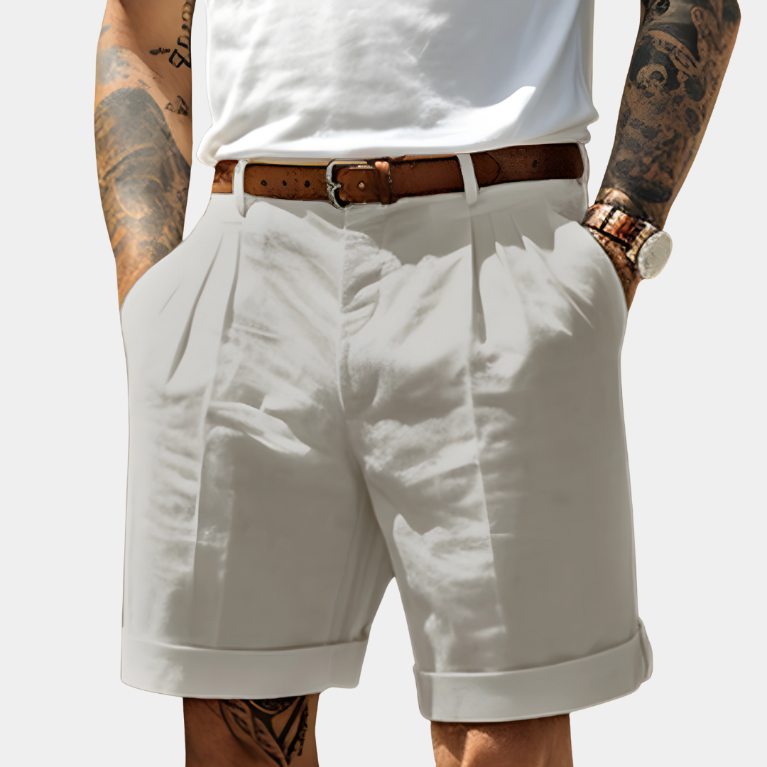 Tobin | Pleated Summer Chino Shorts