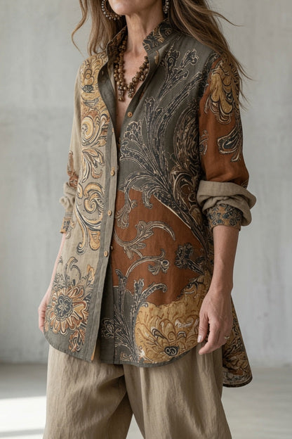 Jessenia | Bohemian Print Relaxed Two Piece Set