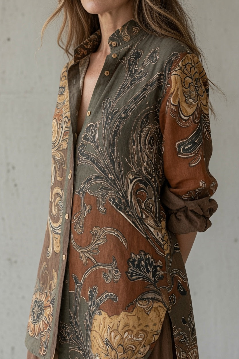 Jessenia | Bohemian Print Relaxed Two Piece Set