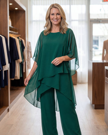 Lorelei | Elegant Layered Pants Two Piece Set