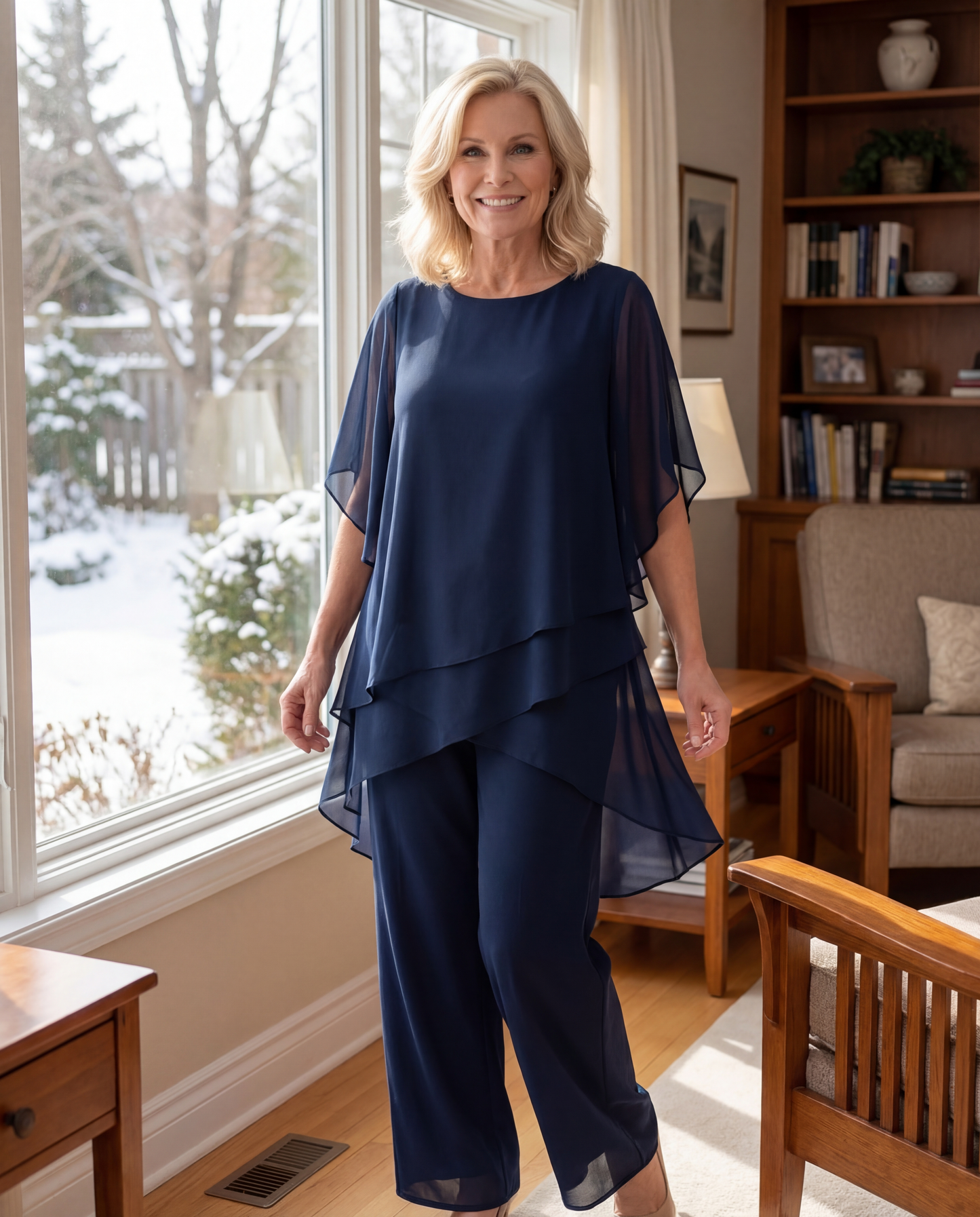 Lorelei | Elegant Layered Pants Two Piece Set