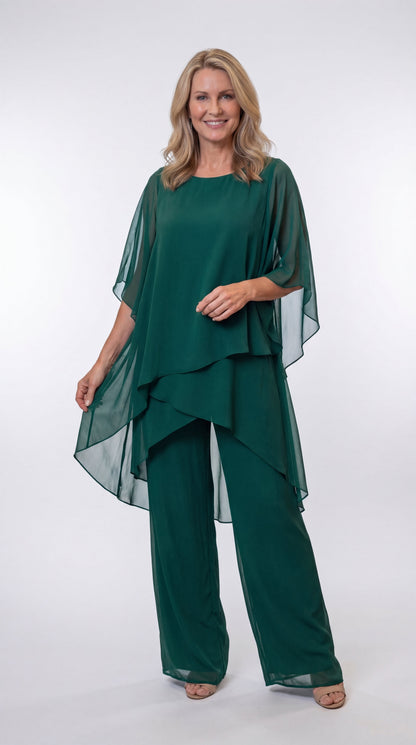Lorelei | Elegant Layered Pants Two Piece Set
