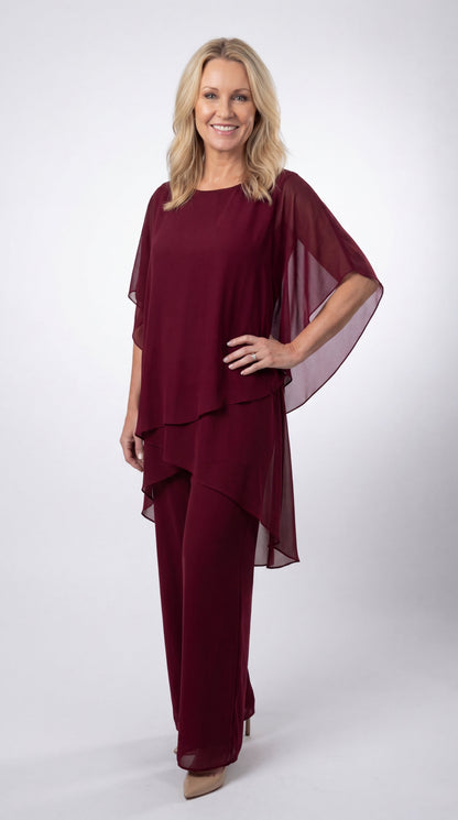 Lorelei | Elegant Layered Pants Two Piece Set