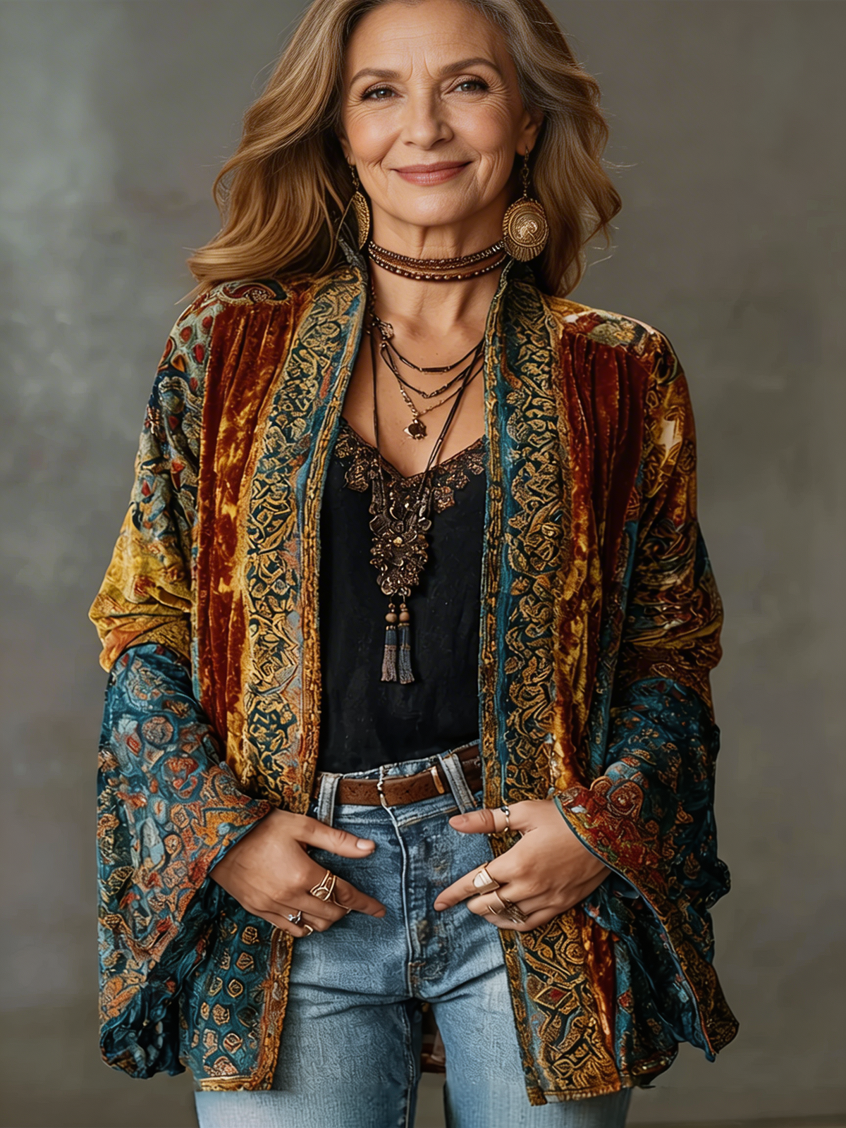 Lysandrae | Boho Pattern Longline Cardigan