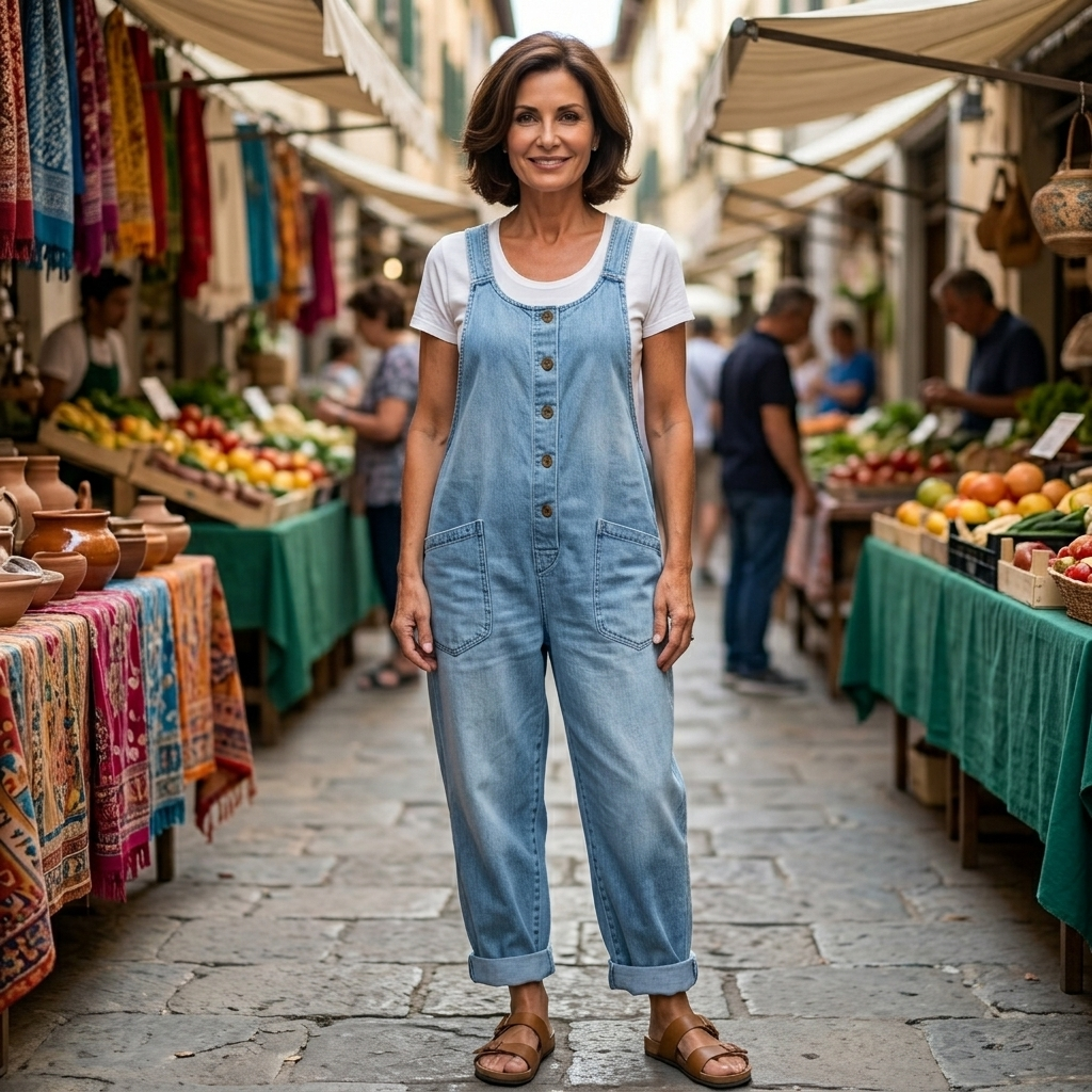 Sybella | Button Front Casual Denim Jumpsuit