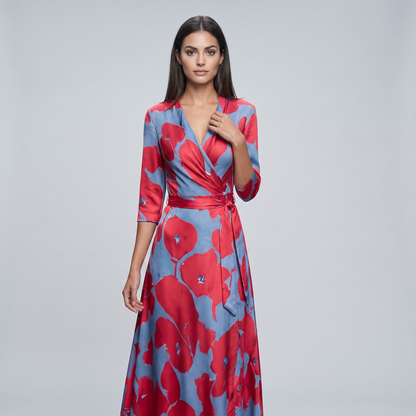 Seraphina | Flowing V Neck Maxi Dress
