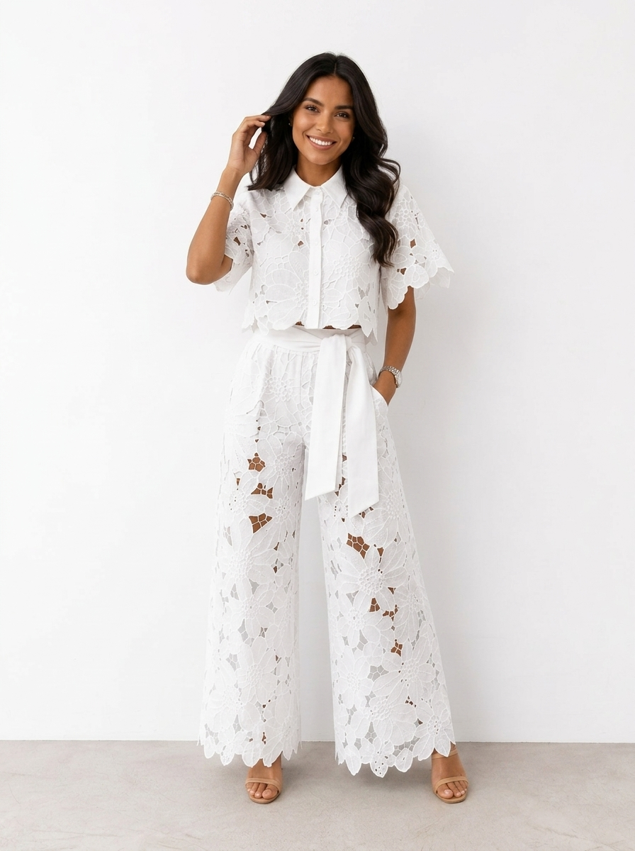 Tahlienne | Scallop Lace Two Piece Set