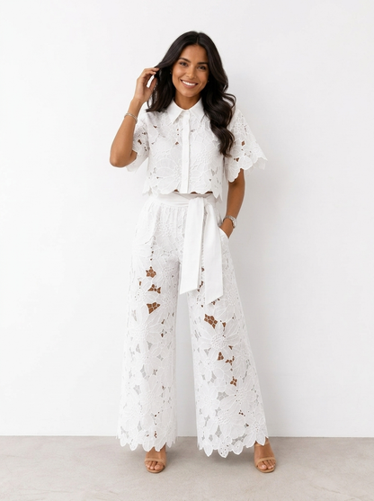Tahlienne | Scallop Lace Two Piece Set