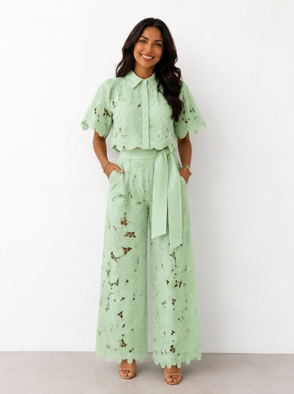 Tahlienne | Scallop Lace Two Piece Set