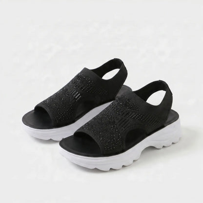Corinne | Cushioned Open Toe Platform Sandals