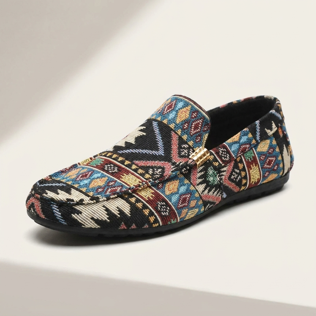 Caelum | Geometric Canvas Driving Shoes