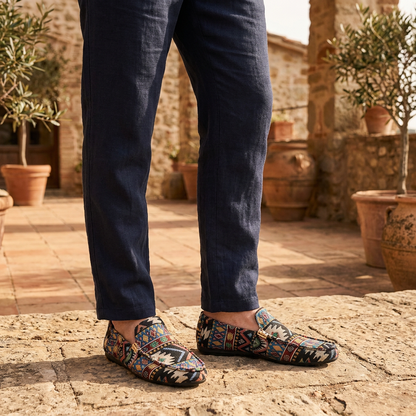 Caelum | Geometric Canvas Driving Shoes