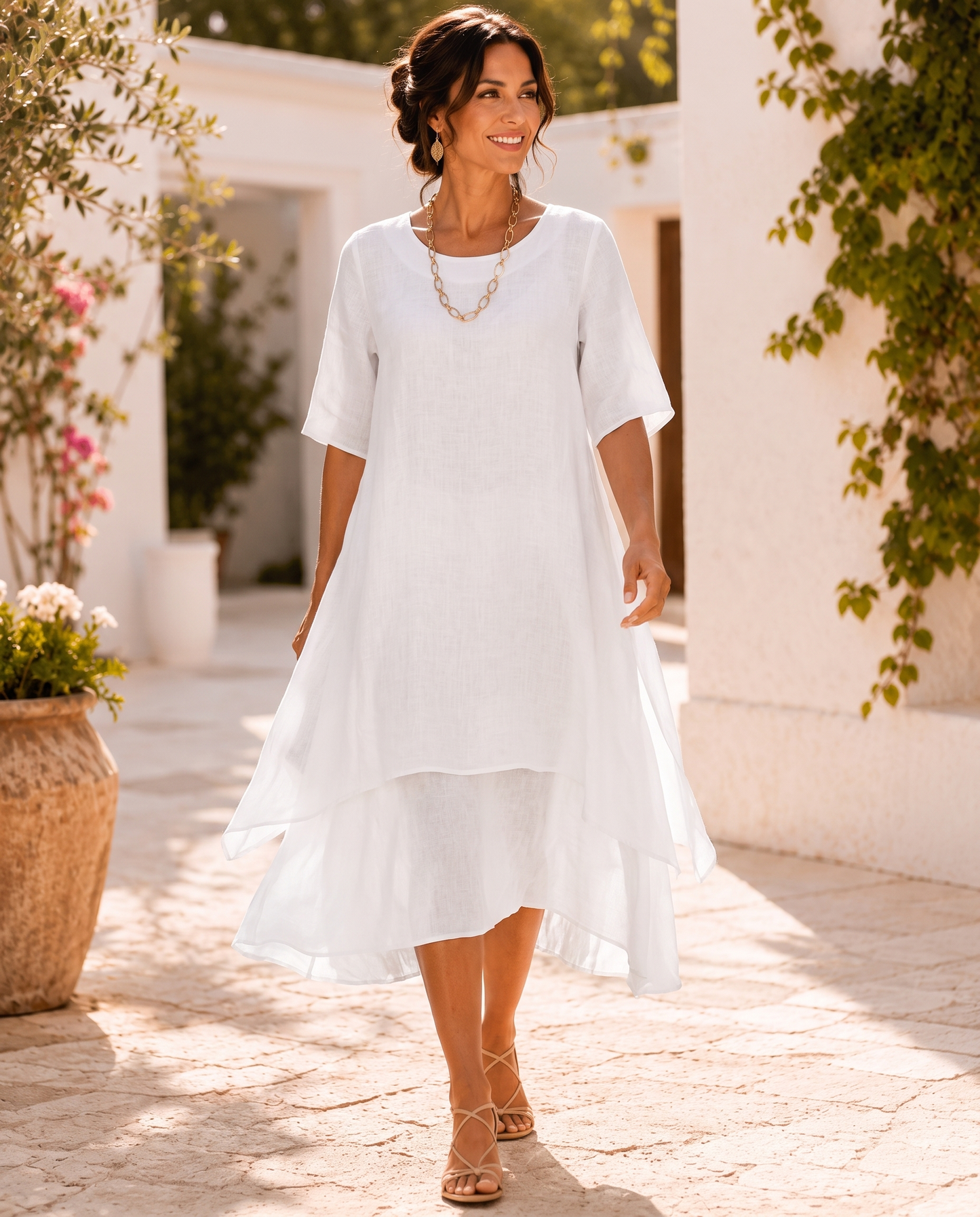 Faelina | Elegant Layered Summer Dress