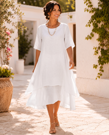 Faelina | Elegant Layered Summer Dress