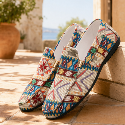 Caelum | Geometric Canvas Driving Shoes
