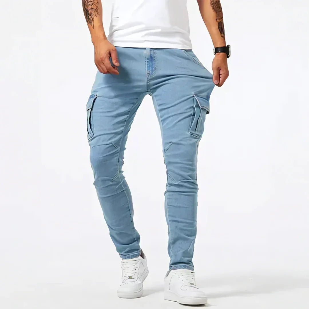 Darius | Slim Fit Utility Cargo Jeans