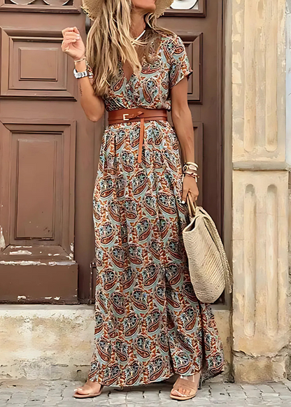Vionette | Flowing V Neck Occasion Dress