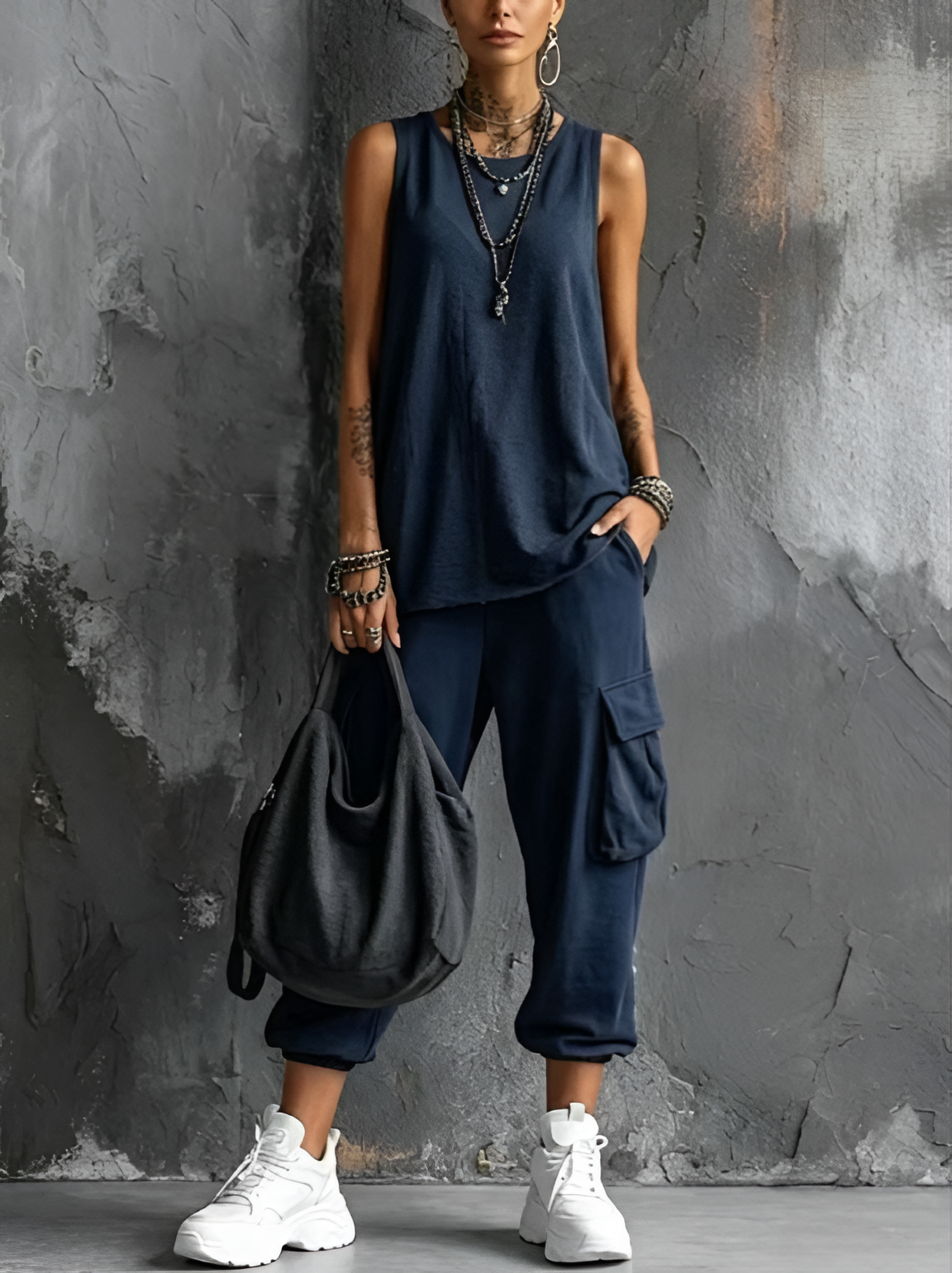 Kaelyn | Sleeveless Utility Two Piece Set