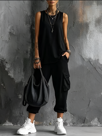 Kaelyn | Sleeveless Utility Two Piece Set