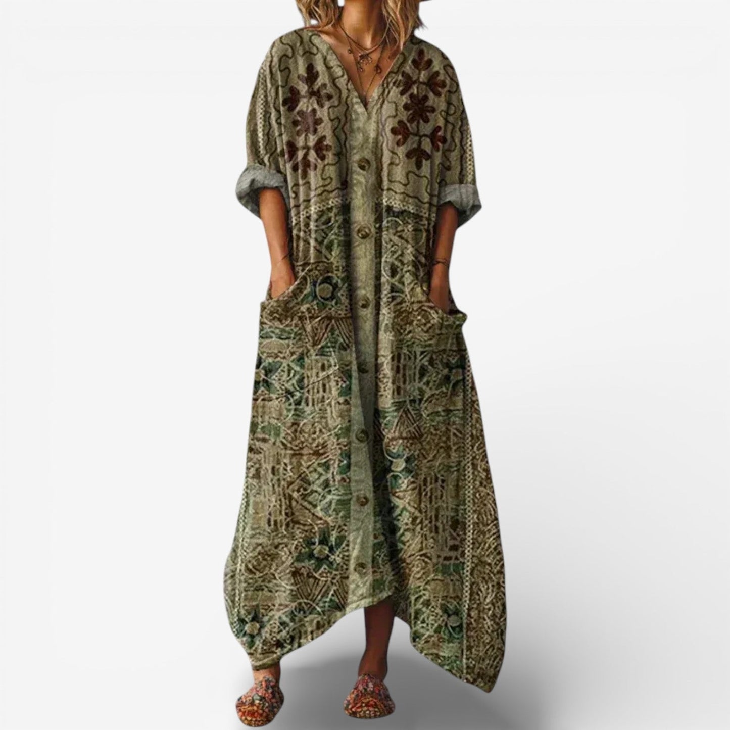 Norielle | Artisan Pocket Midi Dress