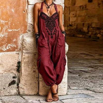 Azaria | Relaxed Embroidered Harem Jumpsuit