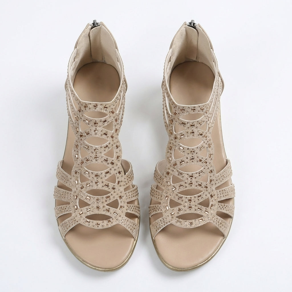 Elara | Floral Cutout Summer Sandals