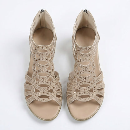 Elara | Floral Cutout Summer Sandals
