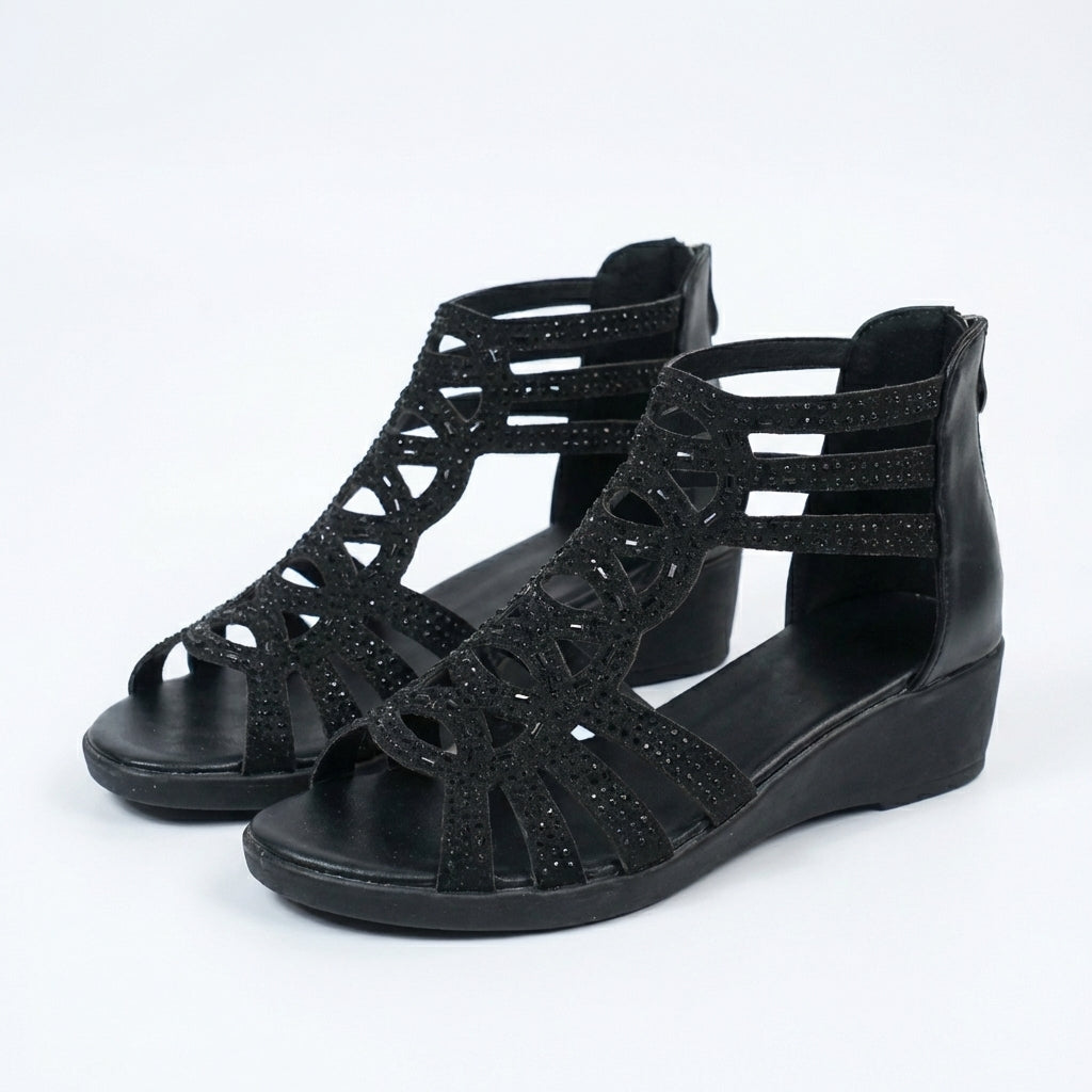 Elara | Floral Cutout Summer Sandals