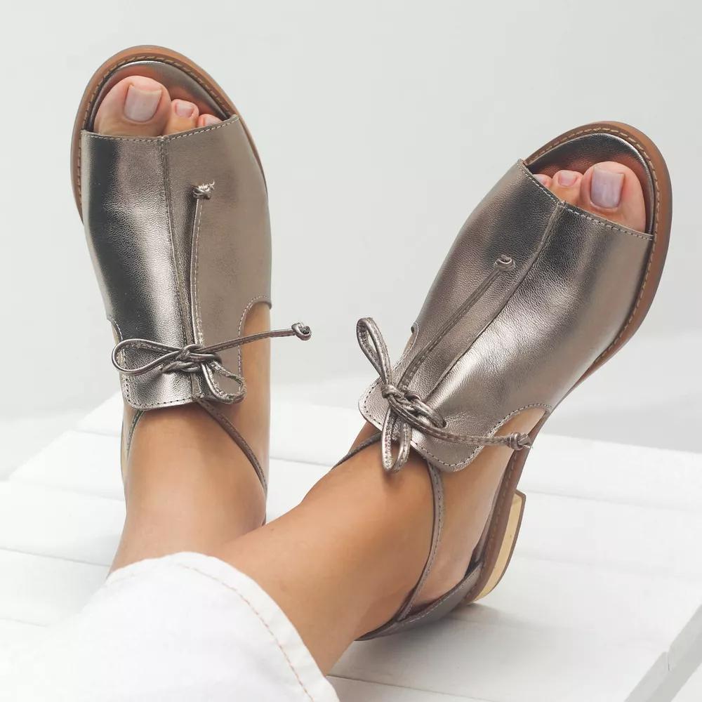 Elisande | Soft Leather Peep Toe Sandals