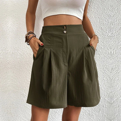Selvara | High Waist Relaxed Shorts