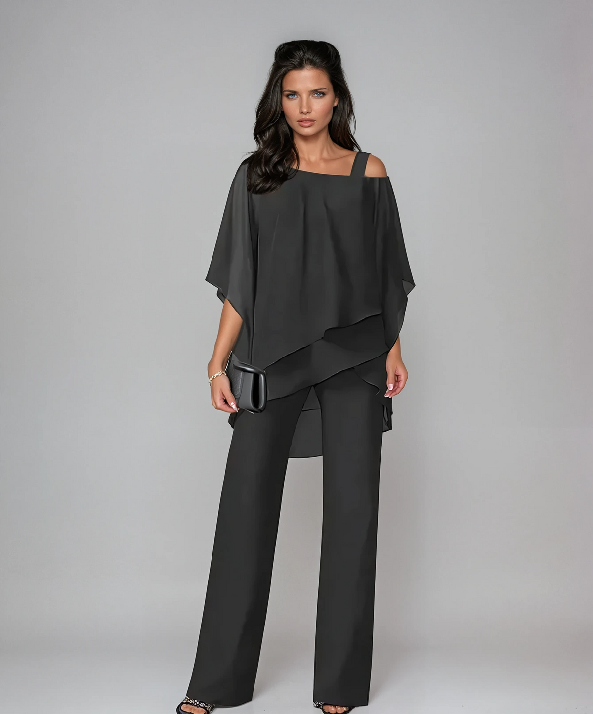 Soraya | Layered Chiffon Two Piece Set