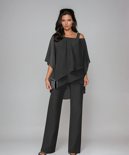 Soraya | Layered Chiffon Two Piece Set