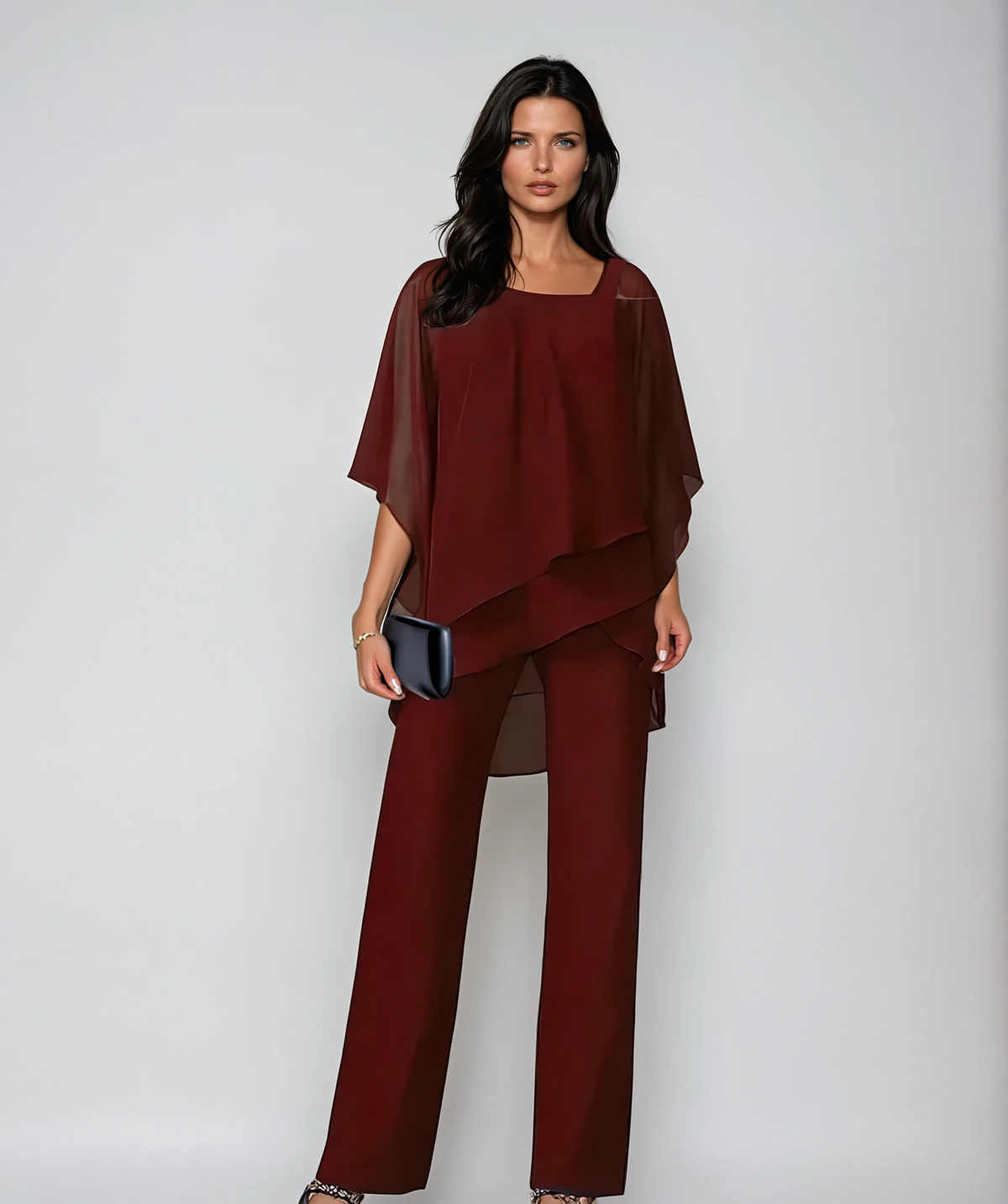 Soraya | Layered Chiffon Two Piece Set