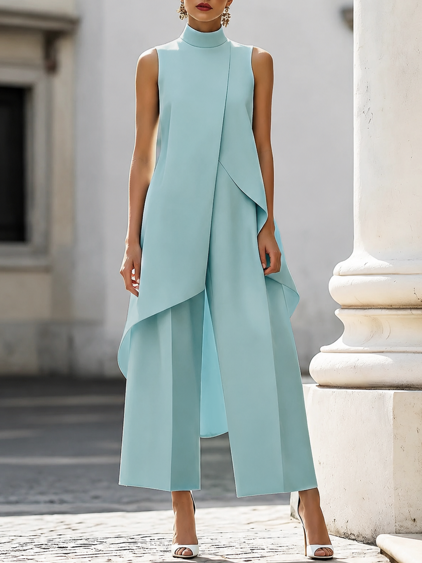Marcella | Elegant Draped Layered Jumpsuit
