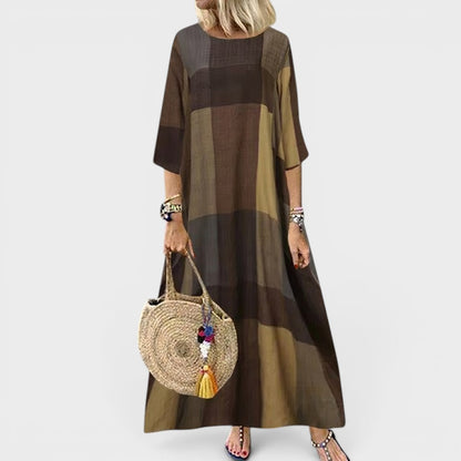 Melusine | Relaxed Fit Checkered Maxi Dress